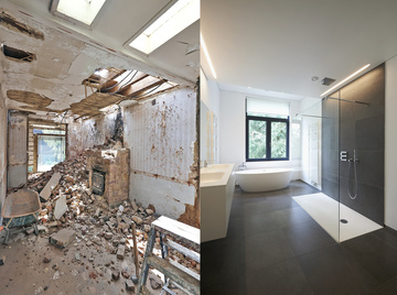 Avant / après une rénovation de salle de bain